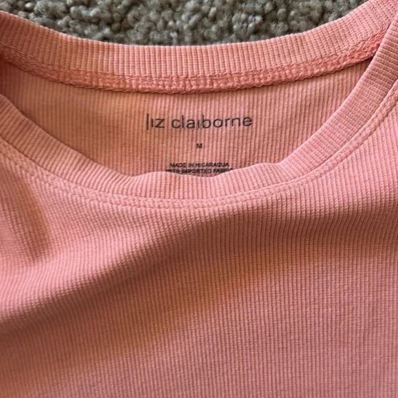 Liz Claiborne Pink Long Sleeve Knit Top - Picture 2 of 2